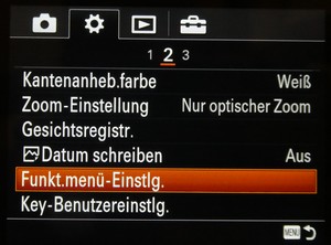 [Funktionsmenü + Key-Benutzereinstellungen]