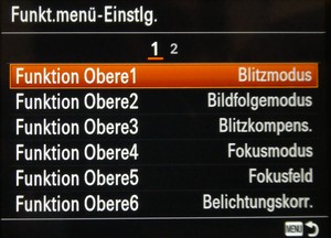 [Funktionen obere Reihe]