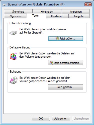 Abbildung DefragWindows